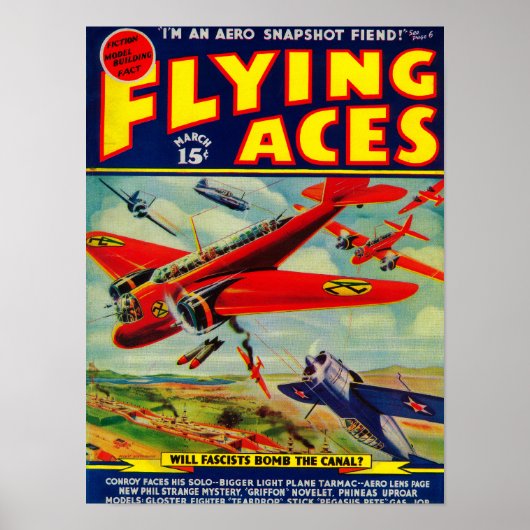 Zeitschrift Flying Aces Cover 4 Poster (Vorne)