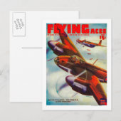 Zeitschrift Flying Aces Cover 4 Postkarte (Vorne/Hinten)