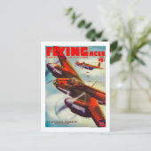 Zeitschrift Flying Aces Cover 4 Postkarte (Stehend Vorderseite)