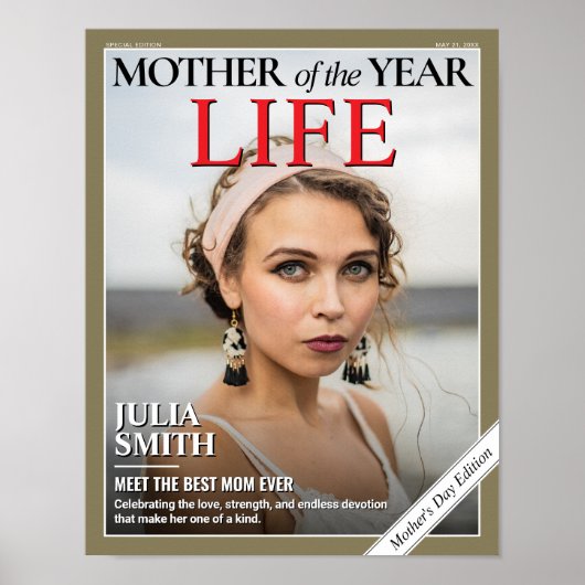 Zeitschrift für Custom Mthers Day Cover, Geschenk  Poster (Vorne)