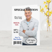 Zeitschrift für den 65. Geburtstag Karte (Gelbe Blume)