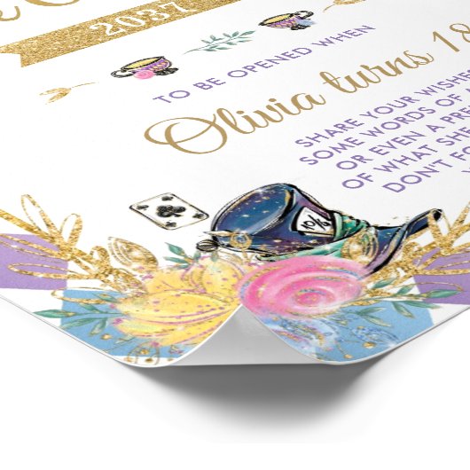 Zeitschrift für die Whimsikische Alice im Wunderla Poster (Ecke)