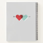 Zeitschrift für individuell anpassbare Hochzeitsid Notizblock (Rückseite)