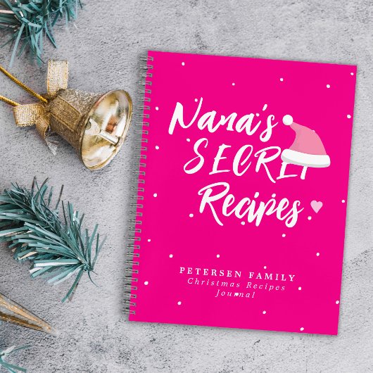 Zeitschrift für moderne Weihnachtsfamilienrezepte Notizblock