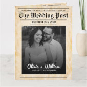 Zeitschrift Hochzeitsprogramm Rustic Wedding Timel Karte (Vorderseite)