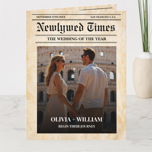 Zeitschrift Hochzeitsprogramm Rustic Wedding Timel Karte (Vorderseite)