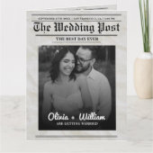 Zeitschrift Hochzeitsprogramm Vintage Wedding Time Karte (Vorderseite)