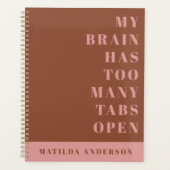 Zeitschrift mit minimaler grün-rosa Schrift Planer (Vorderseite)