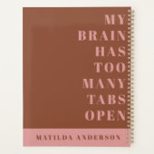 Zeitschrift mit minimaler grün-rosa Schrift Planer (Rückseite)