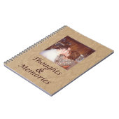 Zeitschrift mit Vintagem Foto, Gedanken und Notizblock (Linke Seite)