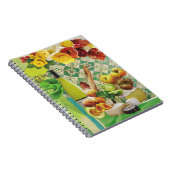 Zeitschrift mit Wein und Käse Notizblock (Rechte Seite)