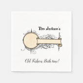 Zeitschrift Napkins, Vintag beige alte Mode-Baderä Serviette (Vorderseite)