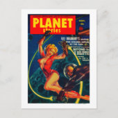 Zeitschrift Planet Stories Cover 2 Postkarte (Vorderseite)