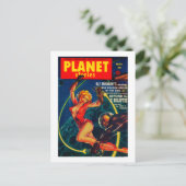 Zeitschrift Planet Stories Cover 2 Postkarte (Stehend Vorderseite)