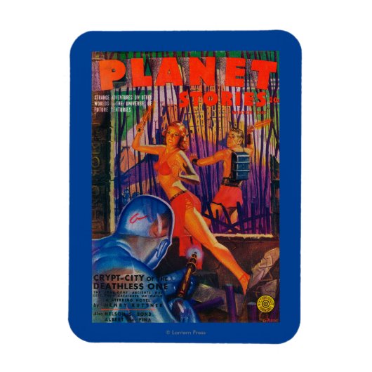 Zeitschrift Planet Stories Cover 3 Magnet (Vertikal)