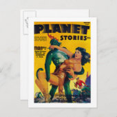 Zeitschrift Planet Stories Cover 4 Postkarte (Vorne/Hinten)