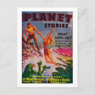 Zeitschrift Planet Stories Cover 8 Postkarte