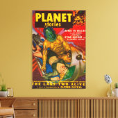Zeitschrift Planet Stories deckt 5 ab Leinwanddruck (Insitu (Wohnzimmer))