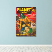 Zeitschrift Planet Stories deckt 5 ab Leinwanddruck (Insitu (Holzboden))