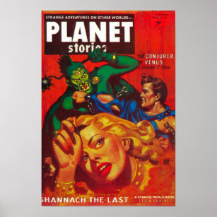 Zeitschrift Planet Stories deckt 7 ab Poster