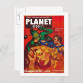 Zeitschrift Planet Stories deckt 7 ab Postkarte (Vorne/Hinten)