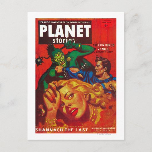 Zeitschrift Planet Stories deckt 7 ab Postkarte (Vorderseite)