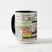 Zeitschrift Print Phrase Typografy Coffee Tasse (Vorderseite Links)