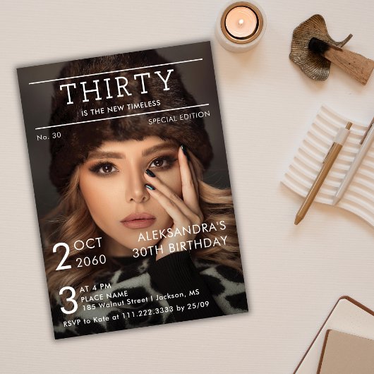 Zeitschrift Redaktion Zeitung Foto Geburtstag Einladung