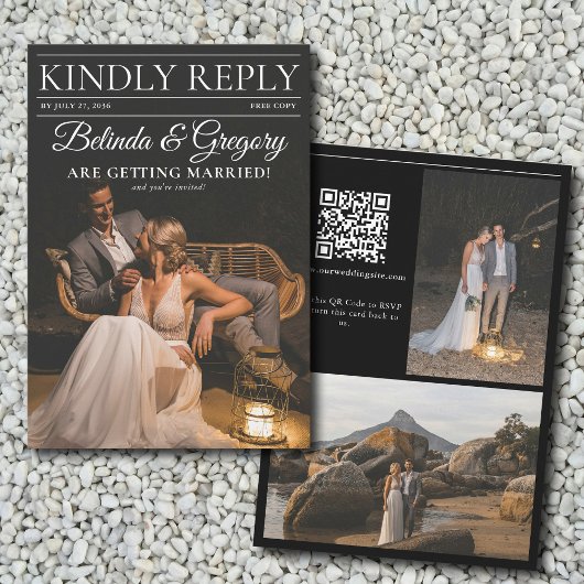 Zeitschrift Redaktion Zeitung Fotos Hochzeit Begleitkarte
