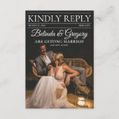 Zeitschrift Redaktion Zeitung Fotos Hochzeit Begleitkarte (Vorderseite)