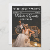 Zeitschrift Redaktion Zeitung Fotos Hochzeit Dankeskarte (Vorderseite)