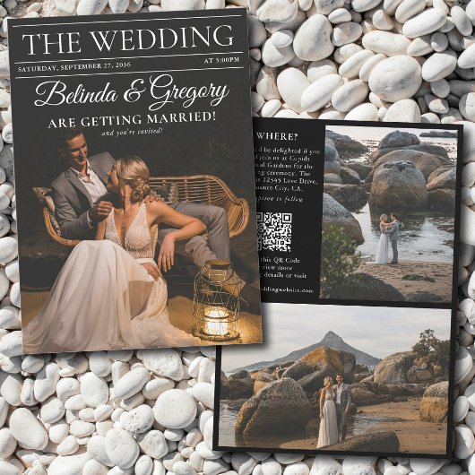 Zeitschrift Redaktion Zeitung Fotos Hochzeit Einladung