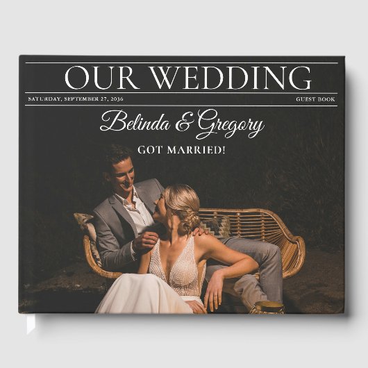 Zeitschrift Redaktion Zeitung Fotos Hochzeit Gästebuch (Vorderseite)