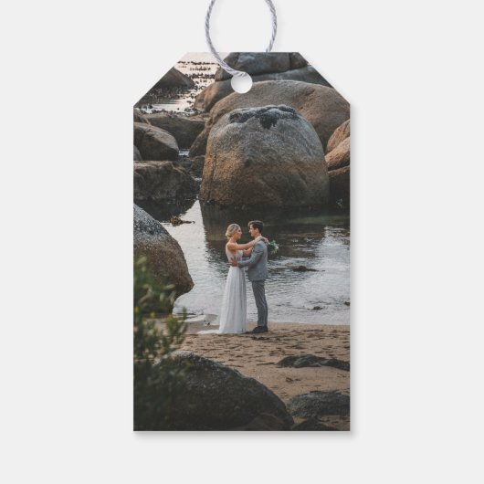 Zeitschrift Redaktion Zeitung Fotos Hochzeit Geschenkanhänger (Rückseite)