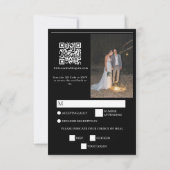 Zeitschrift Redaktion Zeitung Fotos Hochzeit RSVP Karte (Rückseite)