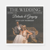 Zeitschrift Redaktion Zeitung Fotos Hochzeit Serviette (Vorderseite)