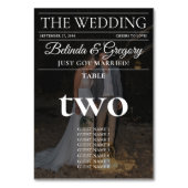 Zeitschrift Redaktion Zeitung Fotos Hochzeit Tischnummer (Rückseite)