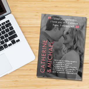 Zeitschrift über dunkles Foto Modernes Minimalisti Einladung