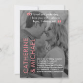 Zeitschrift über dunkles Foto Modernes Minimalisti Einladung (Vorderseite)