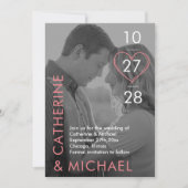 Zeitschrift über dunkles Foto Modernes Minimalisti Save The Date (Vorderseite)