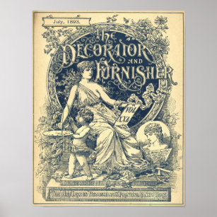 Zeitschrift Vintag Art Nouveau 1893 Cover Poster
