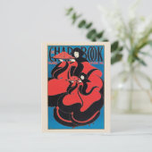 Zeitschrift Vintag Art Nouveau Erntedank Feiertagspostkarte (Stehend Vorderseite)