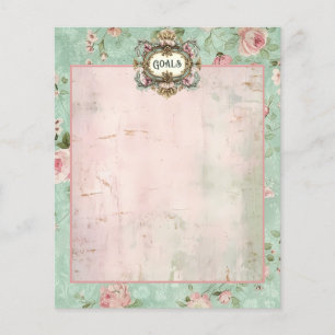 Zeitschrift "Vintage Minze und rosa Blumenzwiebeln