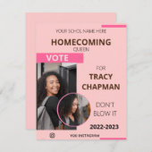 Zeitschrift wählt Homecomoming Queen Flyer Templat Einladung (Vorne/Hinten)