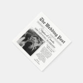 Zeitschrift Zeitung Hochzeitsszenario-Foto Serviette (Ecke)