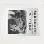 Zeitschrift Zeitung Hochzeitsszenario-Foto Wandteppich (Vorderseite (Horizontal))