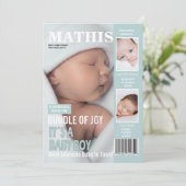 Zeitschrift zur Geburtshinkundigung deckt 3 Fotos Ankündigung (Stehend Vorderseite)