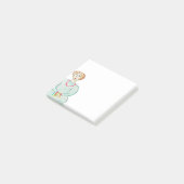 Zeitschriften-Mädchen mit roten Post-it Klebezettel (angewinkelt)