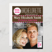 Zeitschriftenabdeckung Foto Rubriken rosa braune M Einladung (Vorne/Hinten)