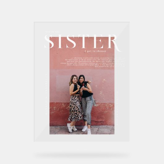 Zeitschriftenabdeckung | Geschenk für das Sisters- Acrylschild (Vorderseite)